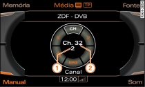 Regular manualmente as estações de TV 